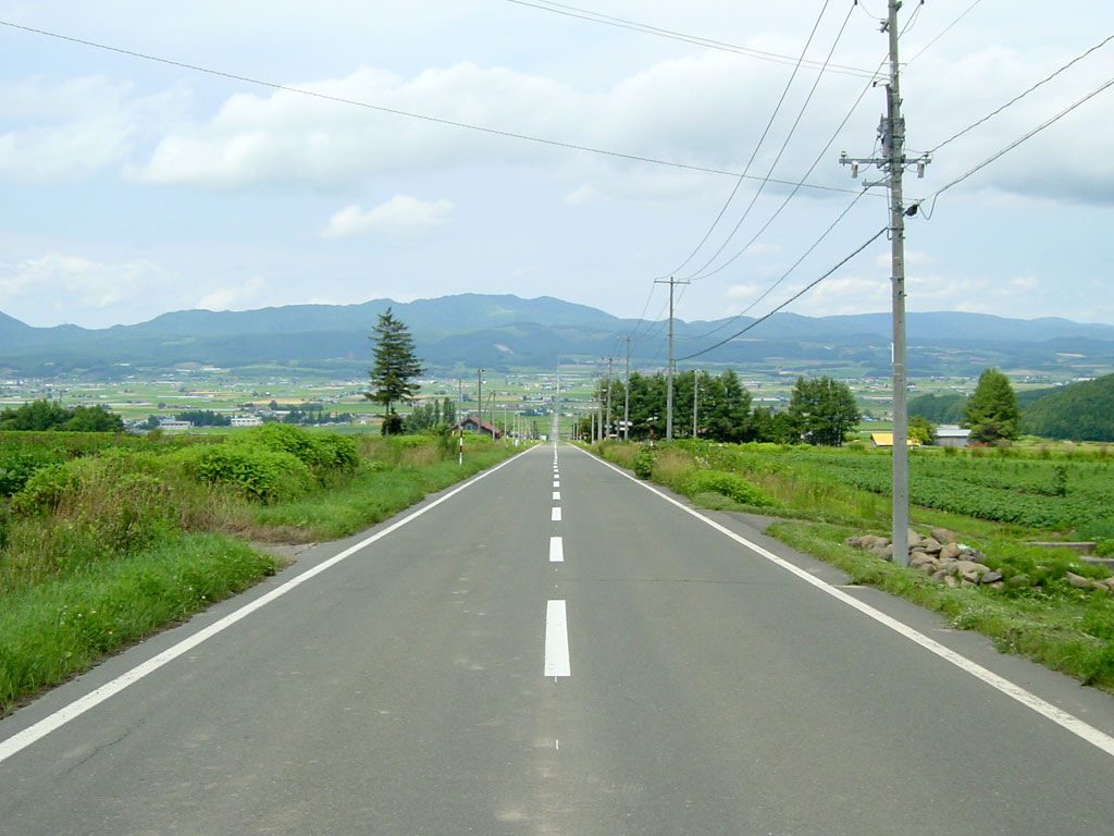 日本一長い直線道路　国道１２号線
